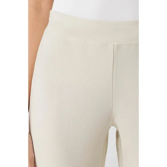Eileen Fisher Crepe Viscose Blend Stretch Pants in Bone Ivory size XS - Picture 5 of 9